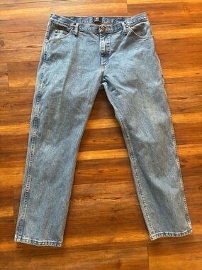 Wrangler 47MWZ Regular Fit Jeans 38x32 Vintage Fade Western Cowboy Denim USA